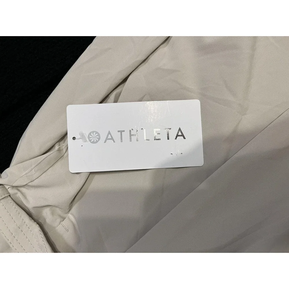 Athleta Skyline Short II Shorts Womens 26 Beige Paperbag Waist Belted‎ Travel
